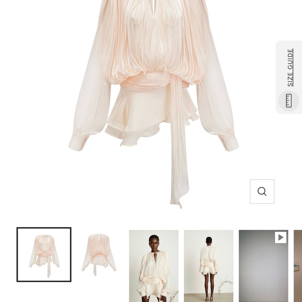 Eugénie Neutral Fully Pleated Ruffled Mini Dress - Picture 2 of 2